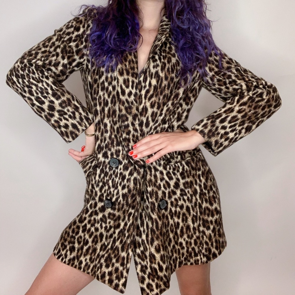 Oversized Leopard Blazer